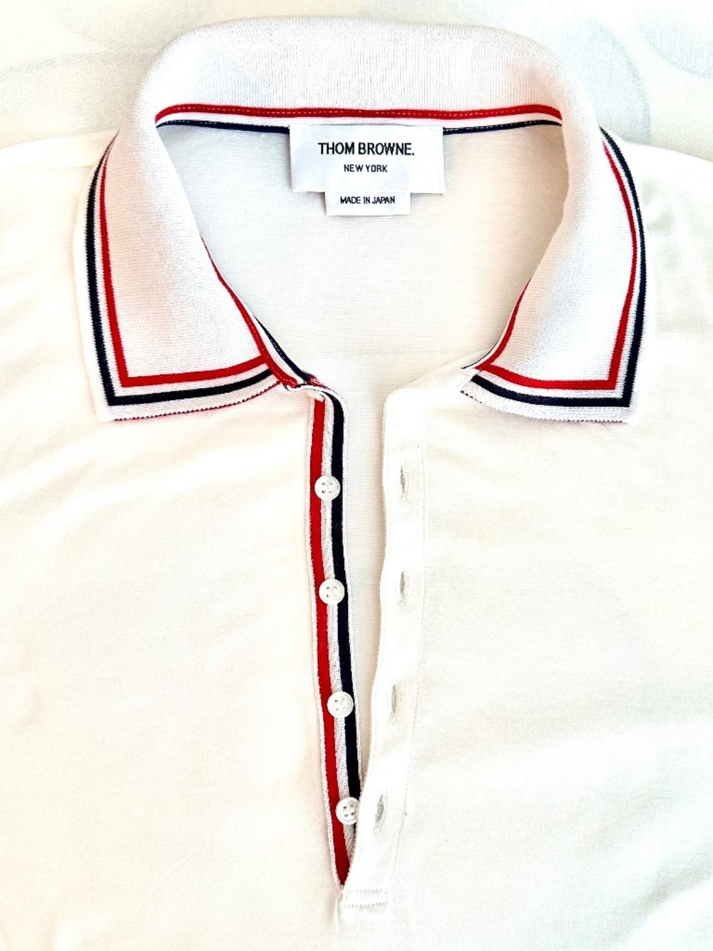 Thom Browne Signature Stripe Polo MENS SZ 3 (L)